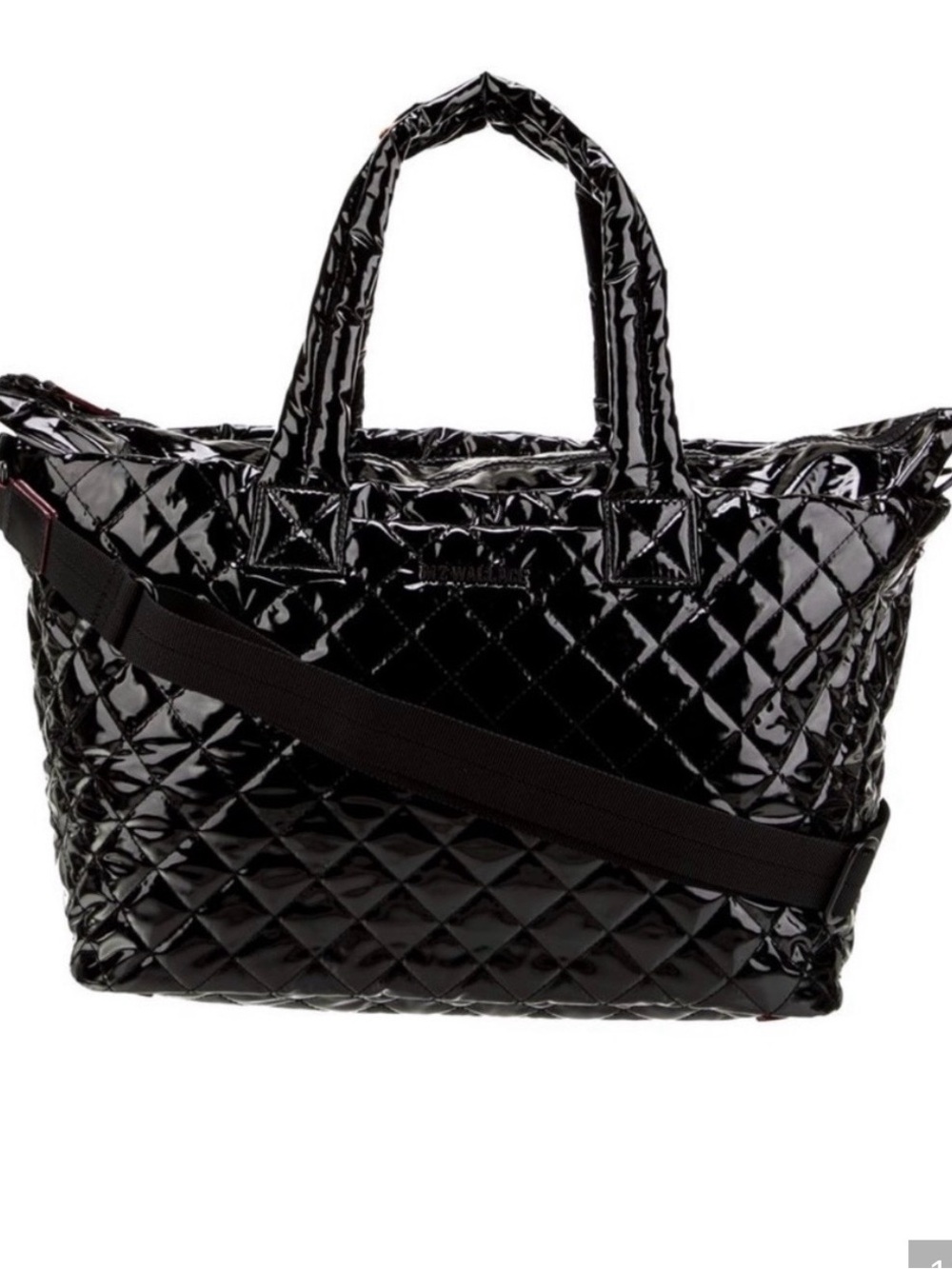 MZ WAllace Medium Metro Tote Deluxe-Black Lacquer